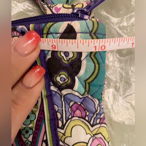 NEW Vera Bradley Retired Hipster Crossbody - Purple Print Heather Purse Bag - Picture 11 of 16